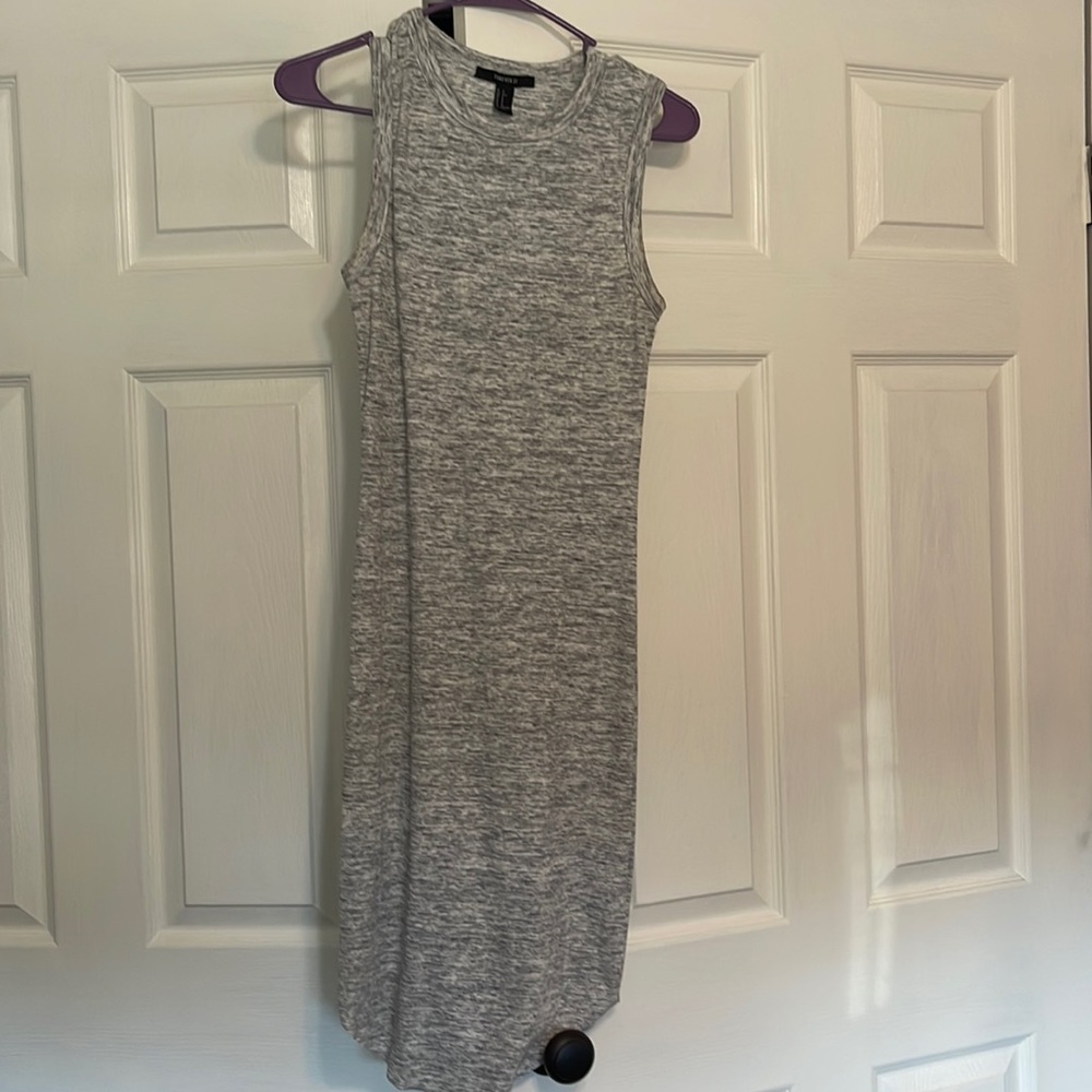 Grey tight fitting comfortable dress